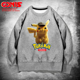 Men and Women Pokemon Pikachu Hoodie Pikachu round Neck Sweater