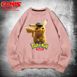 Men and Women Pokemon Pikachu Hoodie Pikachu round Neck Sweater
