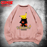 Men and Women Pokemon Pikachu Hoodie Pikachu round Neck Sweater