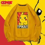 Men and Women Pokemon Pikachu Hoodie Crew Neck
