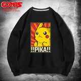 Men and Women Pokemon Pikachu Hoodie Crew Neck