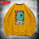 Men and Women Pokemon Pikachu Hoodie Pokémon round Neck Sweater