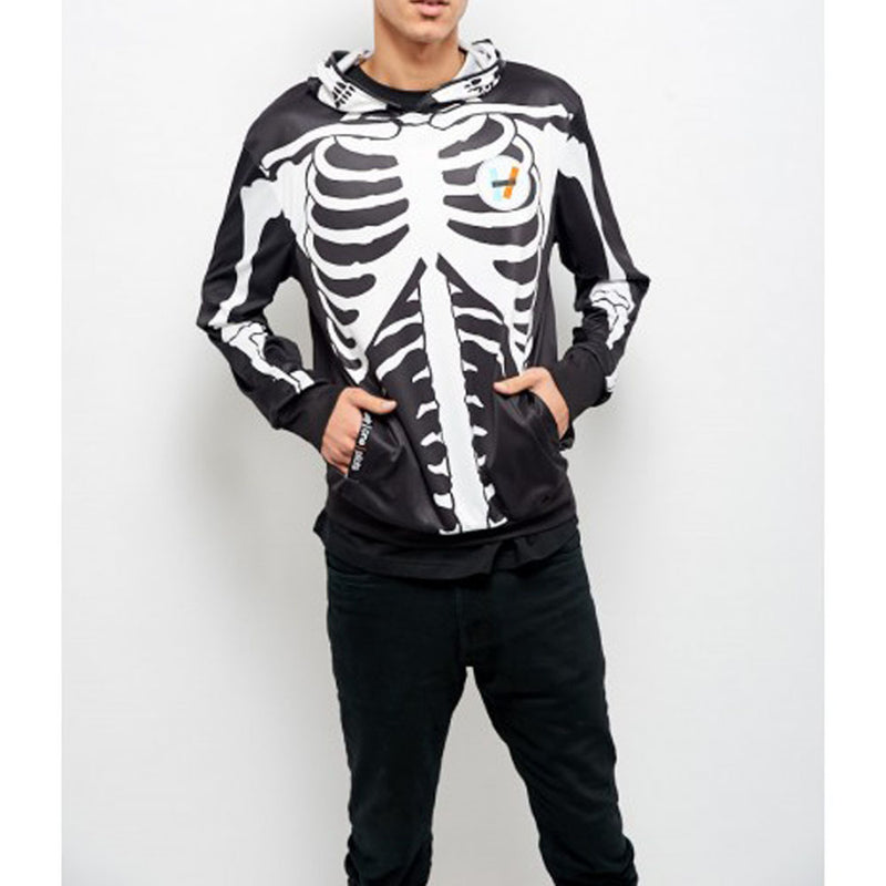 Skull Hoodie Halloween 3D Digital Printing Skull Sweatshirt Baseball Uniform