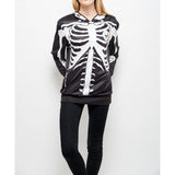 Skull Hoodie Halloween 3D Digital Printing Skull Sweatshirt Baseball Uniform