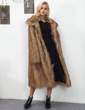 Full Length Faux Fur Coat Autumn and Winter Women's Imitation Fur Coat Imitation Fox Fur Fur Coat