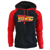 Back to the Future Costume Autumn plus Size Men's Raglan Sleeve Colorblock Hood