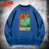 Men and Women Pokemon Pikachu Hoodie Pikachu Crew Neck Pullover Sweatshirt