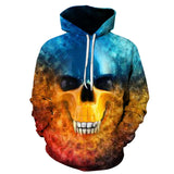 Skull Hoodie 3D Printed Hood Pocket Pullover Sweater