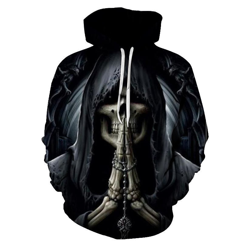 Skull Hoodie 3D Printed Hood Pocket Pullover Sweater