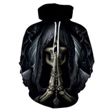 Skull Hoodie 3D Printed Hood Pocket Pullover Sweater