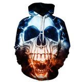 Skull Hoodie 3D Printed Hood Pocket Pullover Sweater