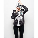 Skull Hoodie Halloween 3D Digital Printing Skull Sweatshirt Baseball Uniform