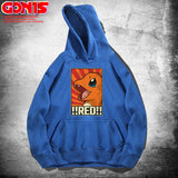 Men and Women Pokemon Pikachu Hoodie Pokémon Charmander Loose Hooded Coat