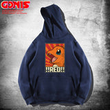Men and Women Pokemon Pikachu Hoodie Pokémon Charmander Loose Hooded Coat