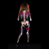 Women Pants Suit Clothing Rose Skeleton Jumpsuit