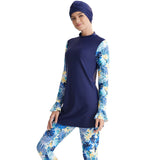 Burkini Swimwear Muslim Fashion Outfits Ladies Conservative Printing Beach Swimsuit
