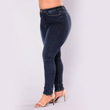 Women Plus Size Jeans Fashion Denim Skinny Pants for Women