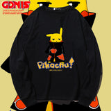 Men and Women Pokemon Pikachu Hoodie Loose Thin Bottoming Shirt Clothes