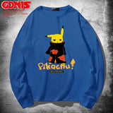 Men and Women Pokemon Pikachu Hoodie Loose Thin Bottoming Shirt Clothes