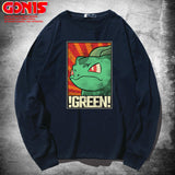 Men And Women Pokemon Pikachu Hoodie Pokémon Long Sleeve T-shirt