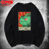 Men And Women Pokemon Pikachu Hoodie Pokémon Long Sleeve T-shirt