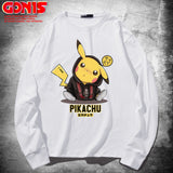 Men and Women Pokemon Pikachu Hoodie Pikachu Long Sleeve T-shirt