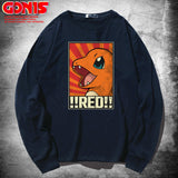 Men and Women Pokemon Pikachu Hoodie Pokémon Long Sleeve T-shirt Autumn