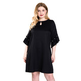 Women Plus Size Midi Dresses Chiffon Vacation V-neck Dress