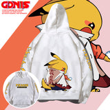 Men and Women Pokemon Pikachu Hoodie Y Pikachu Hooded Sweater