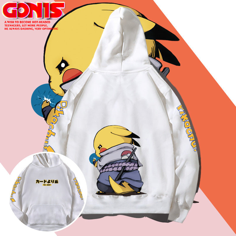 Men and Women Pokemon Pikachu Hoodie Spring and Autumn Couple Wear Loose