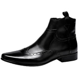 Indo Western Shoes Leather Boots Men's Short Boots High-Top Leather Shoes Chelsea Men's Boots Retro Boots