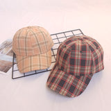 Vintage Check Baseball Cap