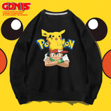 Men and Women Pokemon Pikachu Hoodie Pikachu Joint Name Sweater