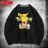 Men and Women Pokemon Pikachu Hoodie Pikachu Joint Name Sweater