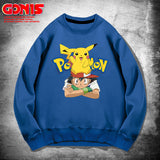 Men and Women Pokemon Pikachu Hoodie Pikachu Joint Name Sweater