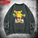 Men and Women Pokemon Pikachu Hoodie Pikachu Joint Name Sweater