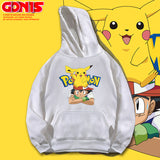 Men and Women Pokemon Pikachu Hoodie Pikachu Joint Name Sweater Jacket