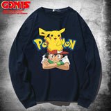 Men and Women Pokemon Pikachu Hoodie Cotton Loose