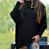 Polo Shirts Women's Mid-Length Loose Sweater