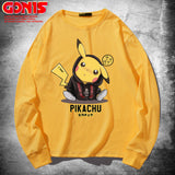 Men and Women Pokemon Pikachu Hoodie Pikachu Long Sleeve T-shirt