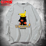 Men and Women Pokemon Pikachu Hoodie Loose Thin Bottoming Shirt Clothes