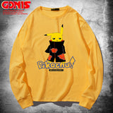 Men and Women Pokemon Pikachu Hoodie Loose Thin Bottoming Shirt Clothes