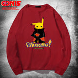 Men and Women Pokemon Pikachu Hoodie Loose Thin Bottoming Shirt Clothes