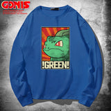 Men And Women Pokemon Pikachu Hoodie Pokémon Long Sleeve T-shirt