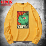 Men And Women Pokemon Pikachu Hoodie Pokémon Long Sleeve T-shirt