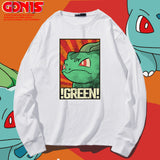 Men And Women Pokemon Pikachu Hoodie Pokémon Long Sleeve T-shirt