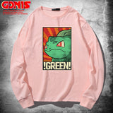 Men And Women Pokemon Pikachu Hoodie Pokémon Long Sleeve T-shirt