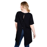 Women Plus Size Tops Spring/Summer Black Strap Loose Top