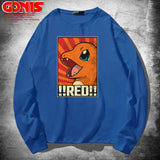 Men and Women Pokemon Pikachu Hoodie Pokémon Long Sleeve T-shirt Autumn