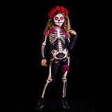 Women Pants Suit Clothing Rose Skeleton Jumpsuit